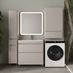 Style Line Шкаф пенал Атлантика 35 L с б/к Люкс Plus карамель – фотография-5